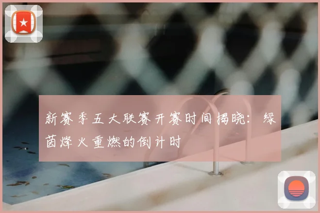 新赛季五大联赛开赛时间揭晓：绿茵烽火重燃的倒计时
